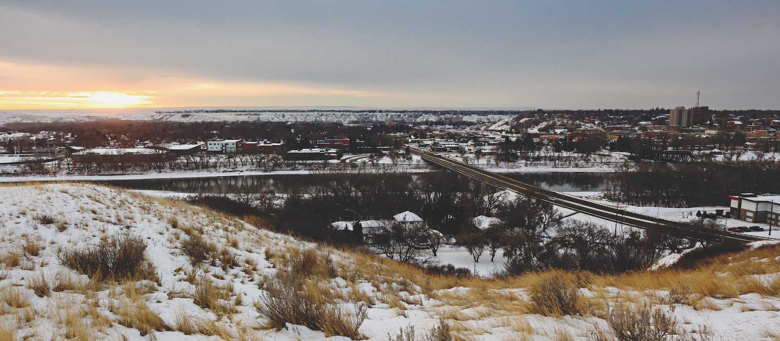 Downtown Medicine Hat in the Winter
